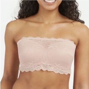 Spanx Undie-tectable Better Bandeau Bra in Cream Blush Size Large NWT